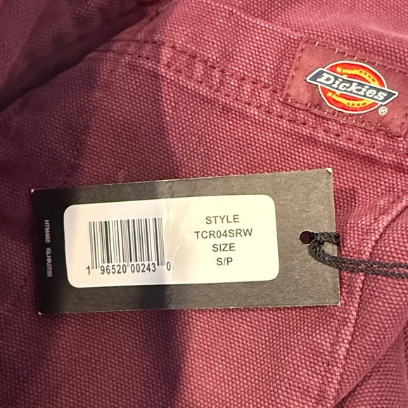 BNWT Dickies Stonewashed Duck Lined Chore Coat Stonewashed Grape Wine Small XS S - Picture 11 of 11
